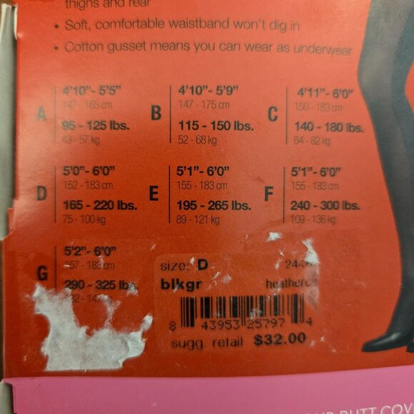 Spanx Tight End Tights Heathered Contrast Black Gray Shapewear Two Tone D NWT - Picture 8 of 10